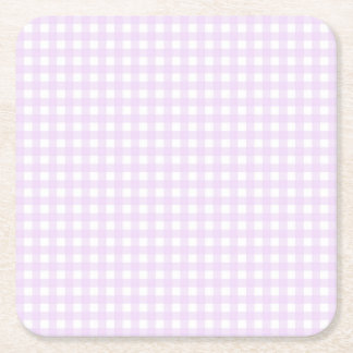 Faye und Lauren Pastell-Lila Gingham Rechteckiger Pappuntersetzer
