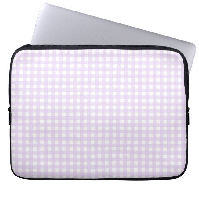 Faye und Lauren Pink Gingham Laptopschutzhülle (Vorderseite)