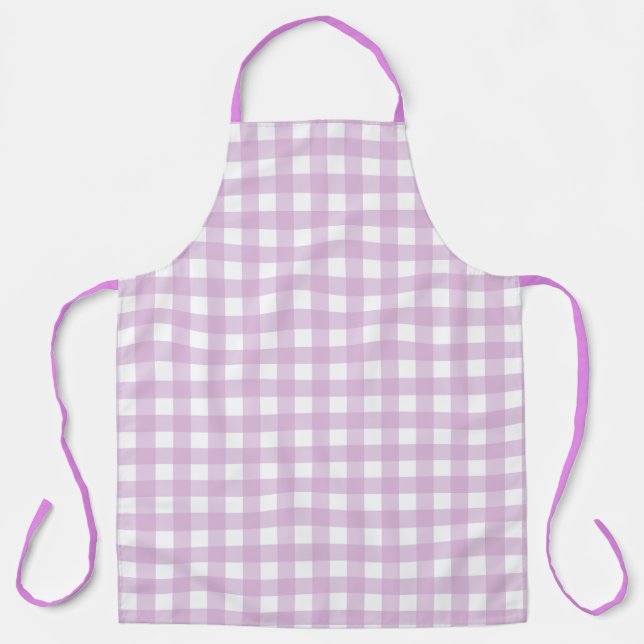 Faye und Lauren Pink Gingham Schürze (Vorderseite)