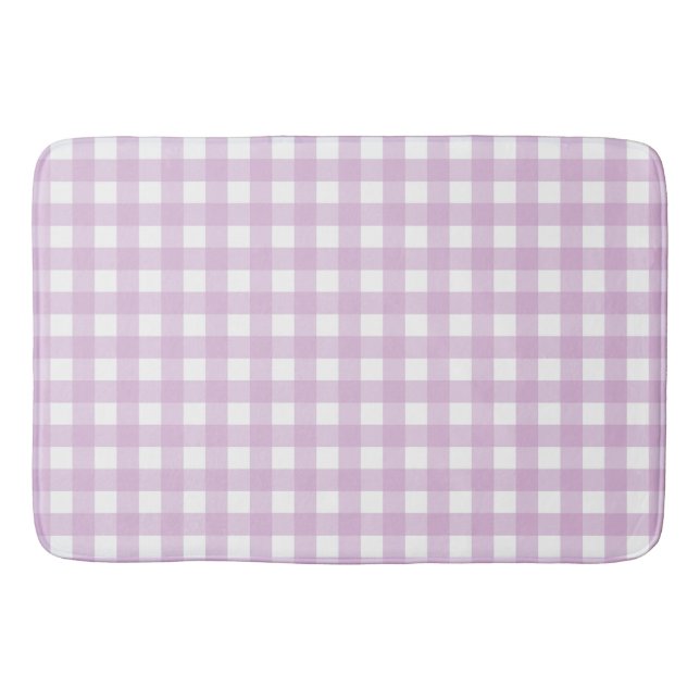 Faye und Lauren Pink Kariert Badematte (Vorderseite)