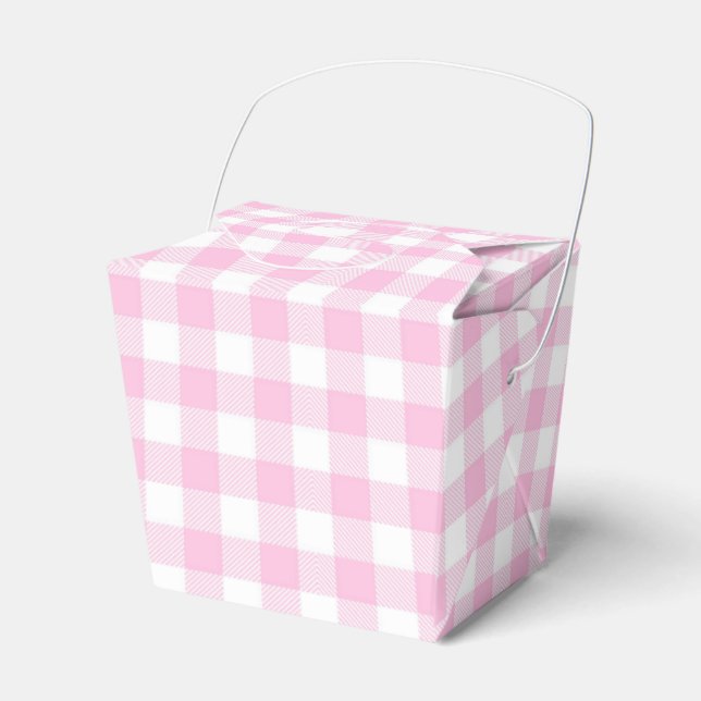 Faye und Lauren Pink Kariert Geschenkschachtel (Vorderseite)
