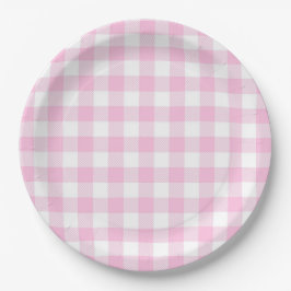 Faye und Lauren Pink Kariert Pappteller
