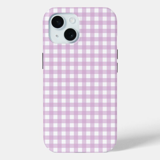 Faye und Lauren Soft Lila Gingham Case-Mate iPhone Hülle (Rückseite)