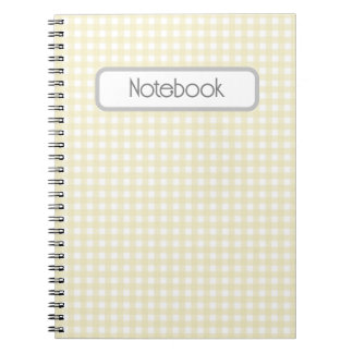 Faye und Lauren Yellow Gingham Notizblock
