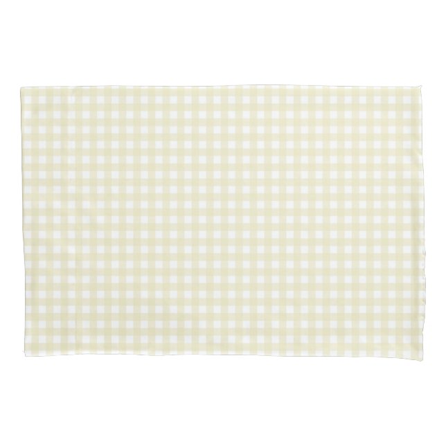 Faye Yellow Gingham Kissenbezug (Vorderseite)