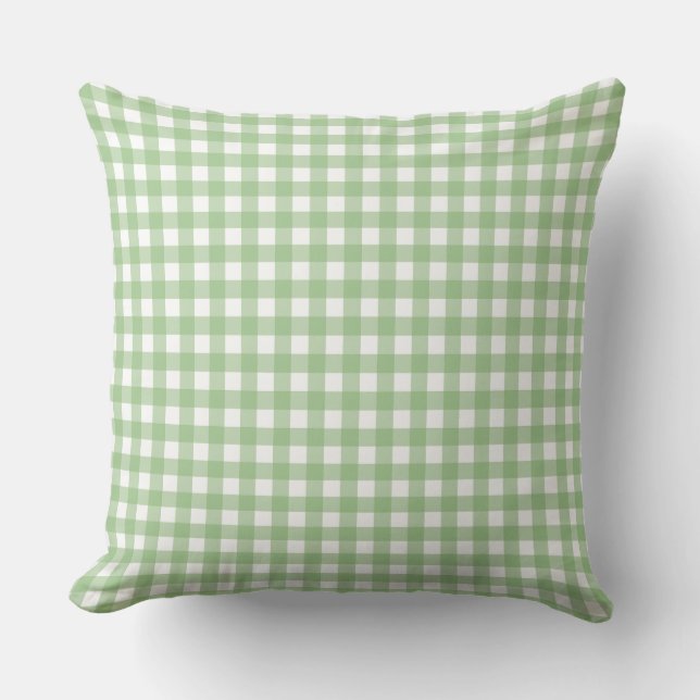 FayeandLauren Classic Green Buffalo Kariertes Must Kissen (Vorderseite)
