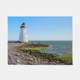 Fayerweather Island Lighthouse CT Door Mat Fußmatte
