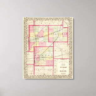 Fayette, Effingham, Marion, Landkreise Leinwanddruck