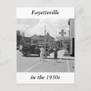 Fayetteville, Arkansas, 1930er Jahre Postkarte