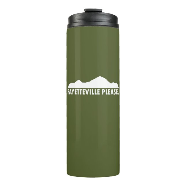 Fayetteville Arkansas Bitte Thermosbecher (Vorderseite)