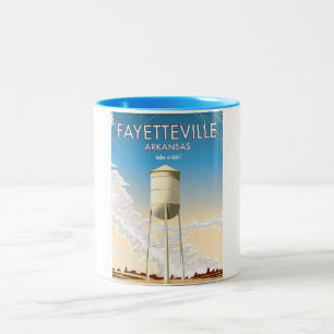 Fayetteville Arkansas Reiseposter Zweifarbige Tasse