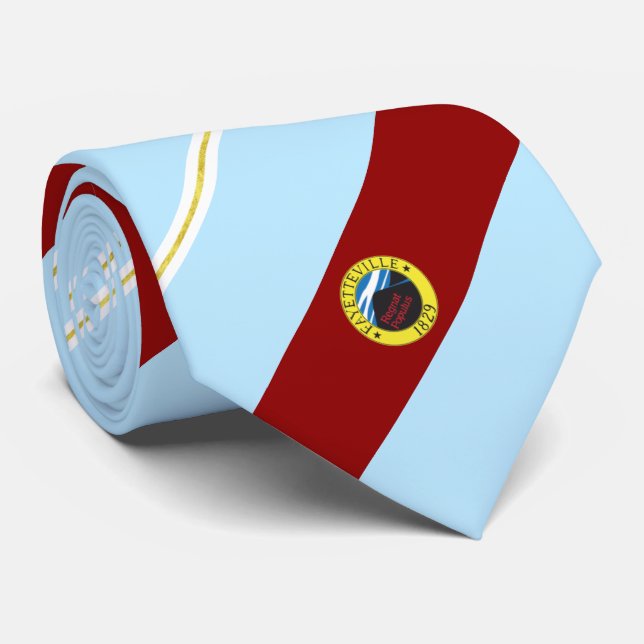 Fayetteville (Arkansas) Stadtflagge Neck Tie Krawatte (Gerollt)