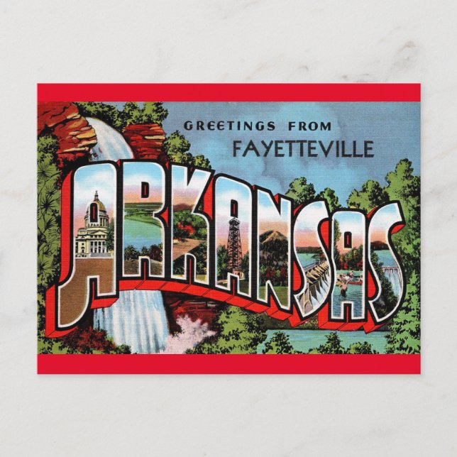 Fayetteville Arkansas Vintage Travel Postcard Postkarte (Vorderseite)