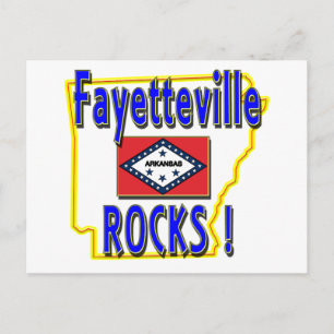 Fayetteville-Felsen! (Blau) Postkarte