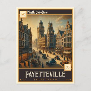 Fayetteville, North Carolina Vintage Postkarte