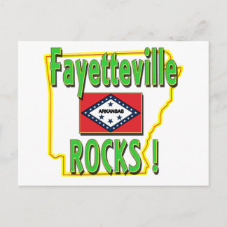 Fayetteville Rocks ! (Grün) Postkarte