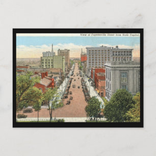 Fayetteville St, Raleigh, NC Vintag Postkarte