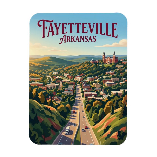 Fayetteville USA Magnet (Vertikal)