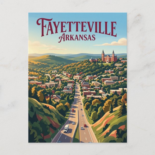 Fayetteville USA Postkarte (Vorderseite)