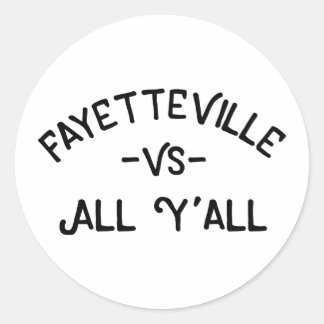 Fayetteville VS All Yall, Arkansas Runder Aufkleber