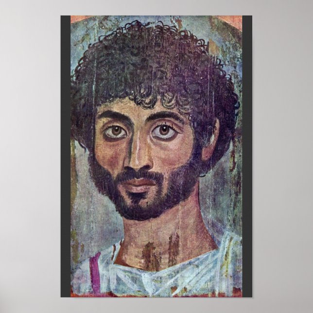 Fayum Mummy Portrait From By Römisch-Ägypter Poster (Vorne)