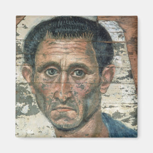 Fayum Porträt eines Mannes in einem blauen Mantel Magnet