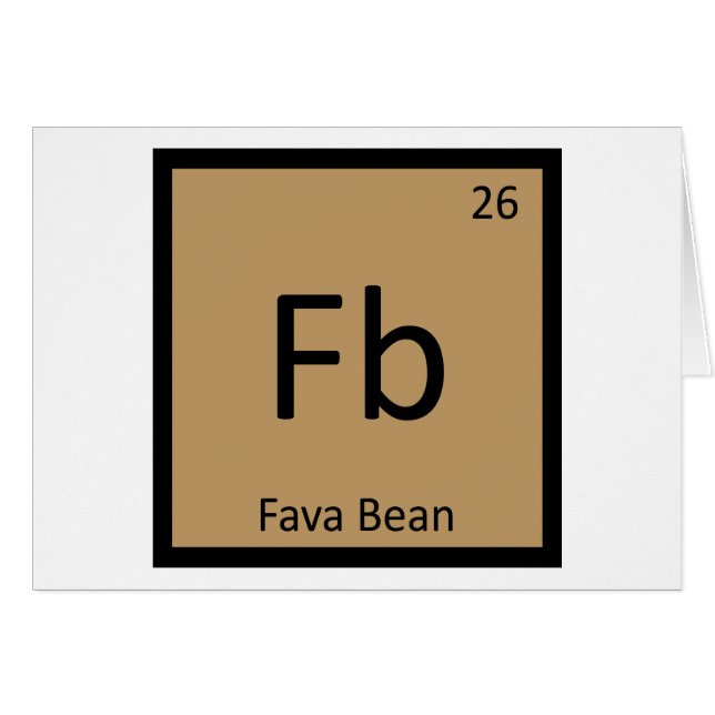 Fb - Fava Bean Legume Chemistry Periodic Table (Vorderseite (Horizontal))