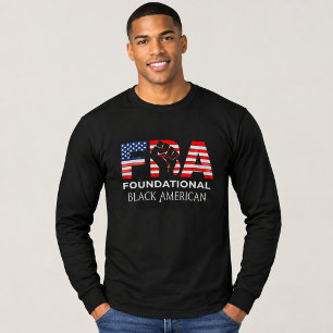 FBA Schwarzes Patriotisches Langarmshirt T-Shirt