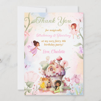 Fbattage et Twirl Fairy Carte de remerciements d'a