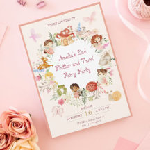 Fbattage et Twirl Fairy Garden Invitation d'annive