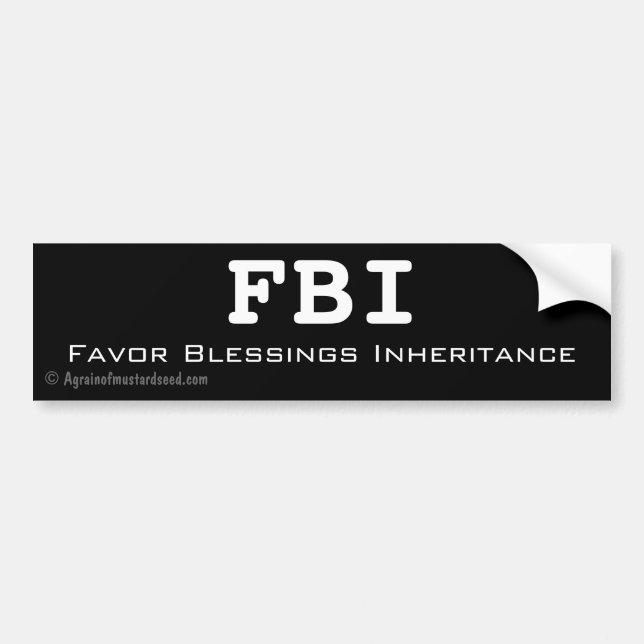 FBI befürwortet die Anpassung von Blessing Vererbu Autoaufkleber (Vorne)