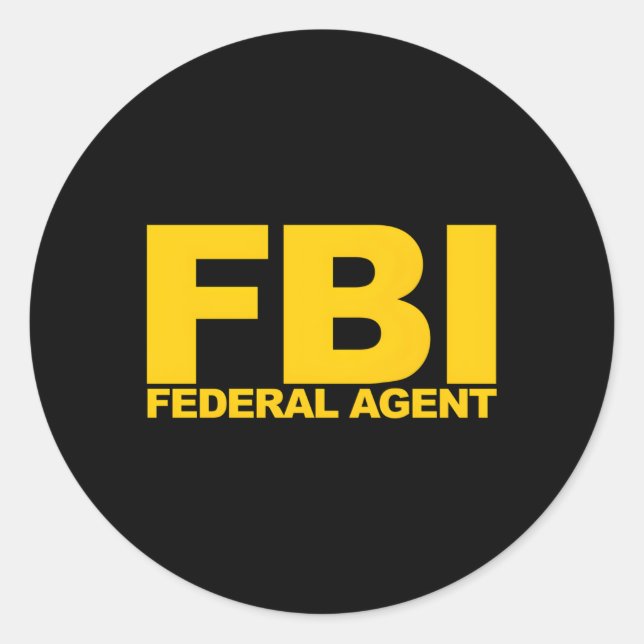 Fbi Bundesstaatlich Agent Runder Aufkleber (Vorderseite)
