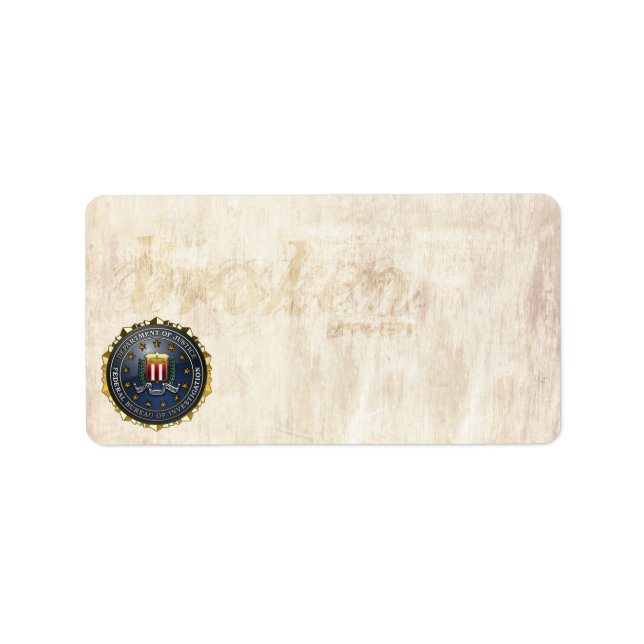 FBI-Emblem Adressaufkleber (Vorne)