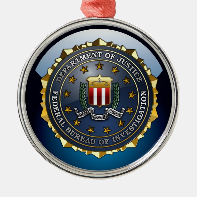 Fbi-Emblem Ornament Aus Metall (Vorne)