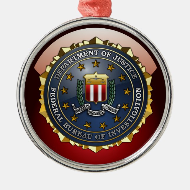 FBI-Emblem Ornament Aus Metall (Vorne)