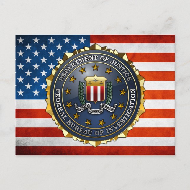 FBI-Emblem Postkarte (Vorderseite)