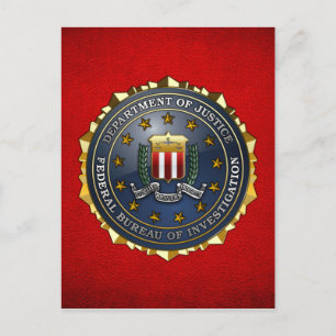 FBI-Emblem Postkarte