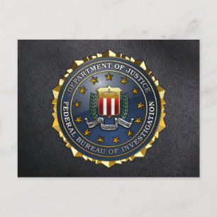 FBI-Emblem Postkarte