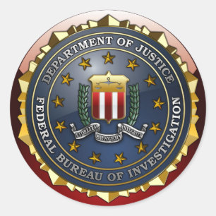 FBI-Emblem Runder Aufkleber