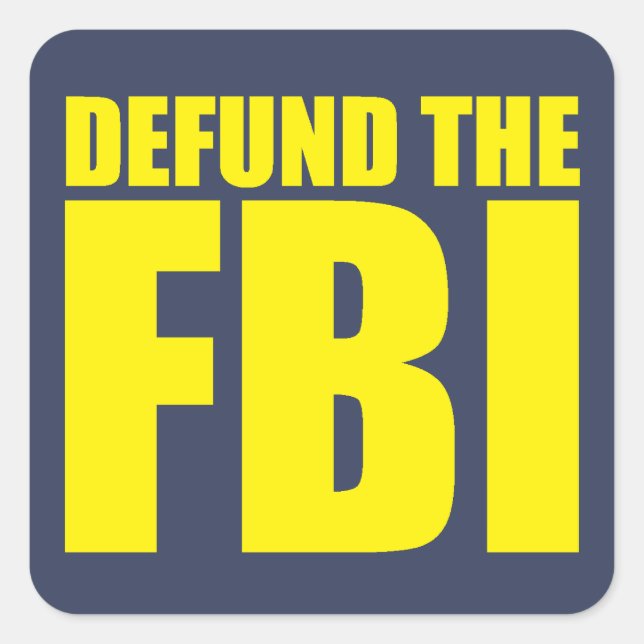 FBI-FBI QUADRATISCHER AUFKLEBER (Vorderseite)
