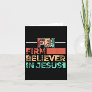 Fbi Firm glauben an Jesus Motivierend Christlich Karte