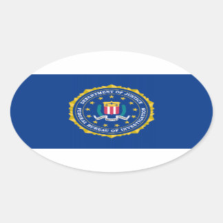 FBI-Flag Ovaler Aufkleber