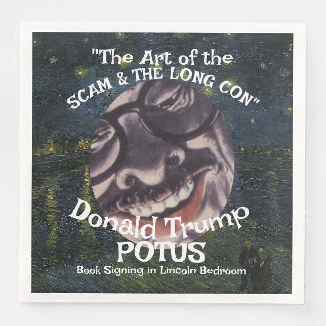 FBI ICE CBP Trump POTUS Betrug Kunst Buch Zeichen  Serviette (Vorderseite)