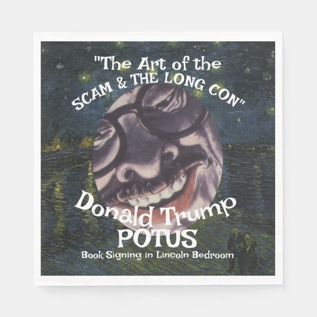 FBI ICE CBP Trump POTUS Betrug Kunst Buch Zeichen  Serviette (Vorderseite)