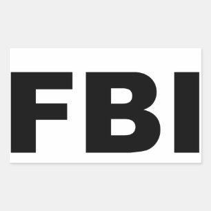 FBI RECHTECKIGER AUFKLEBER