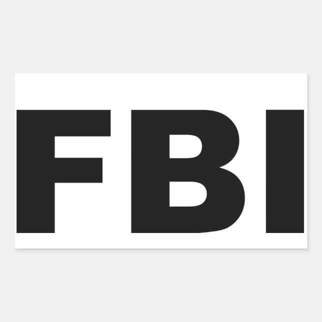FBI RECHTECKIGER AUFKLEBER (Vorderseite)