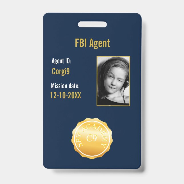 FBI Secret Agent Abzeichen Ausweis (Vorderseite)
