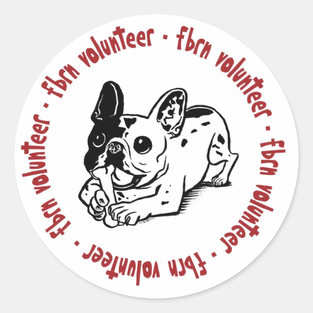 FBRN-Freiwilligenlogo Runder Aufkleber (Vorderseite)