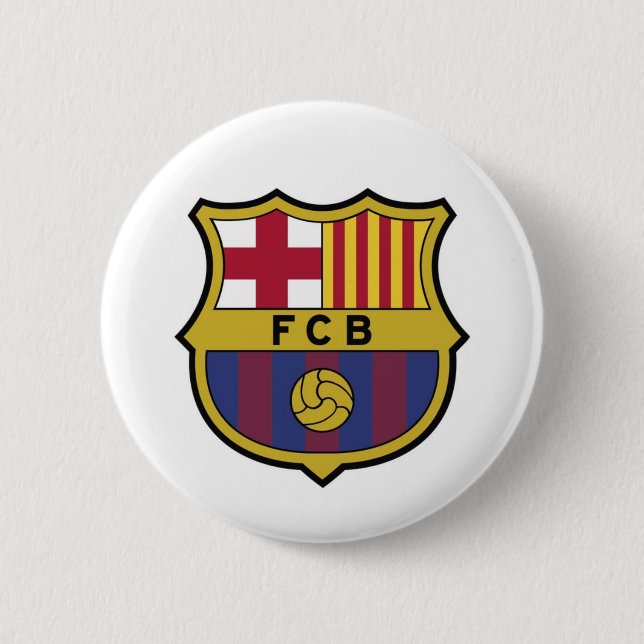 FC Barcelona Fußballteam Brosche Button (Vorderseite)