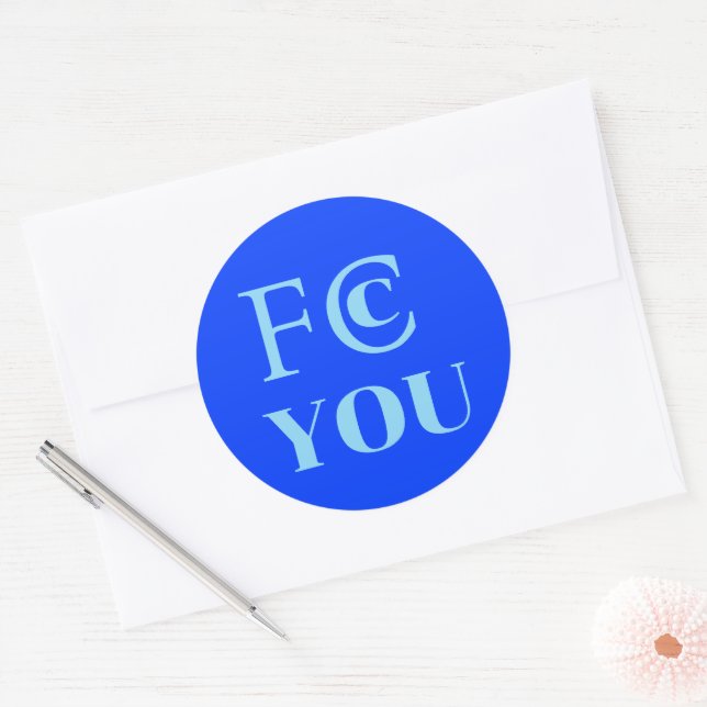 FCC YOU Aufkleber (Umschlag)